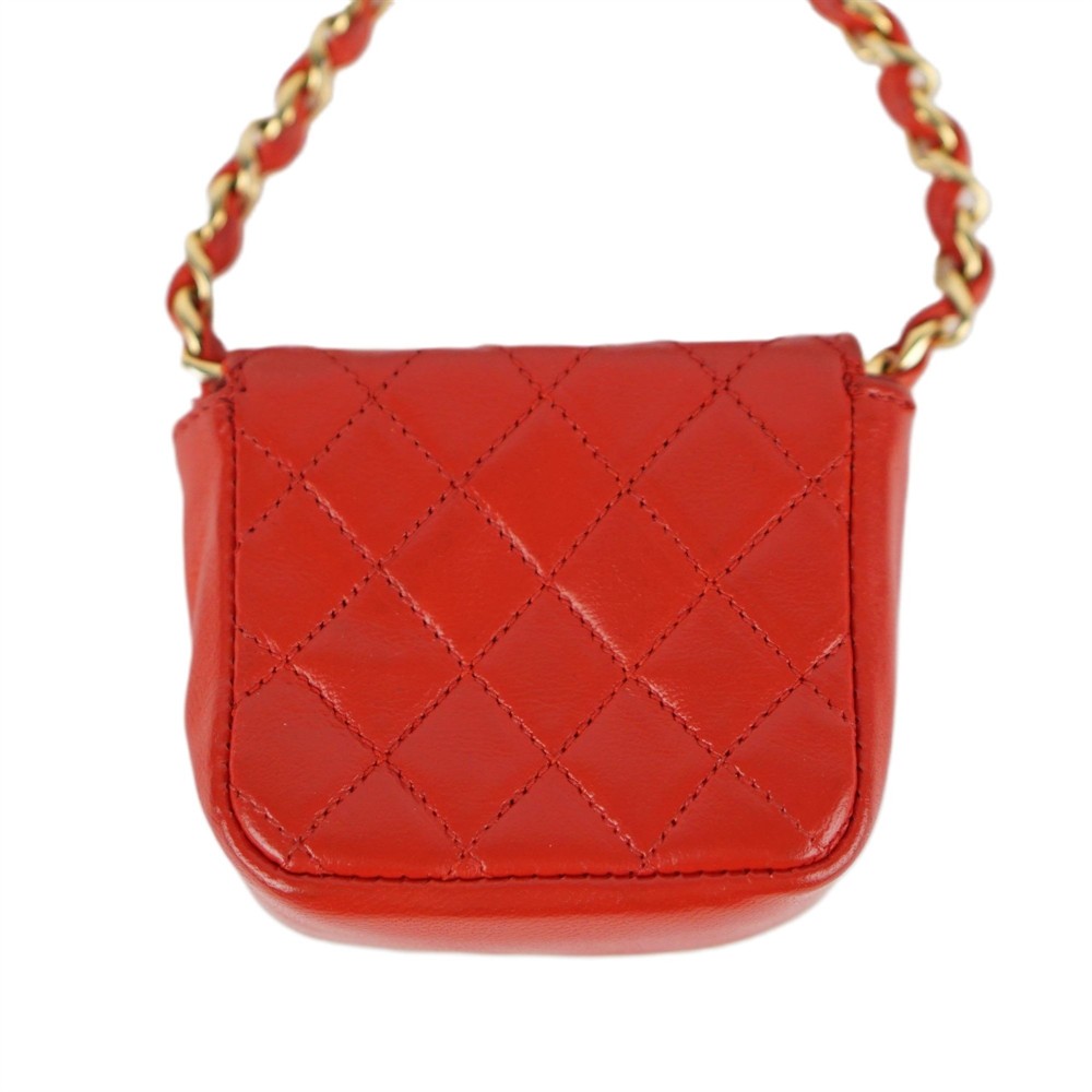 BAUCHTASCHE -  CHANEL MICRO BELT FLAP BAG ROT