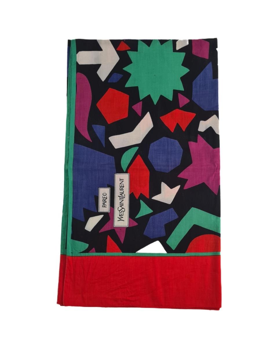 TÜCHER & SCHALS - YVES SAINT LAURENT GEOMETRIC PAREO TUCH