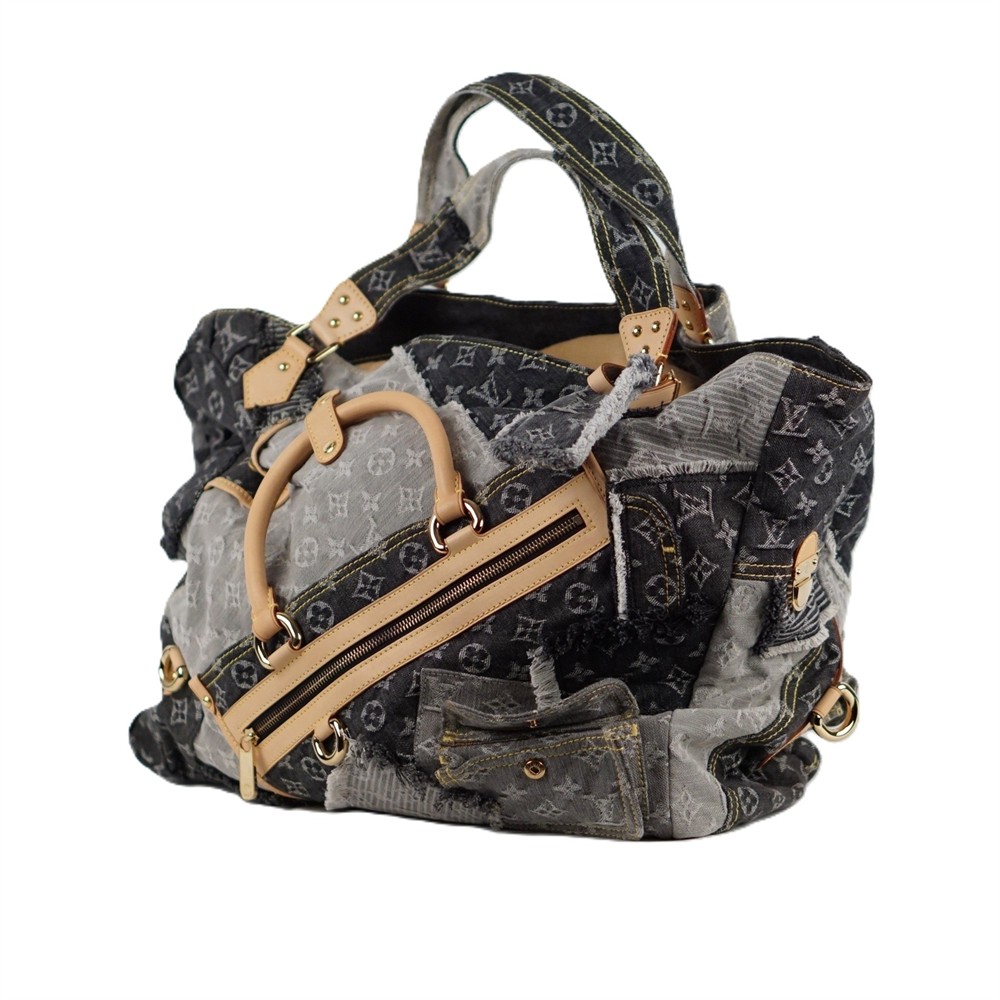 SHOPPER - LOUIS VUITTON DENIM PATCHWORK CABBY XL GRAU
