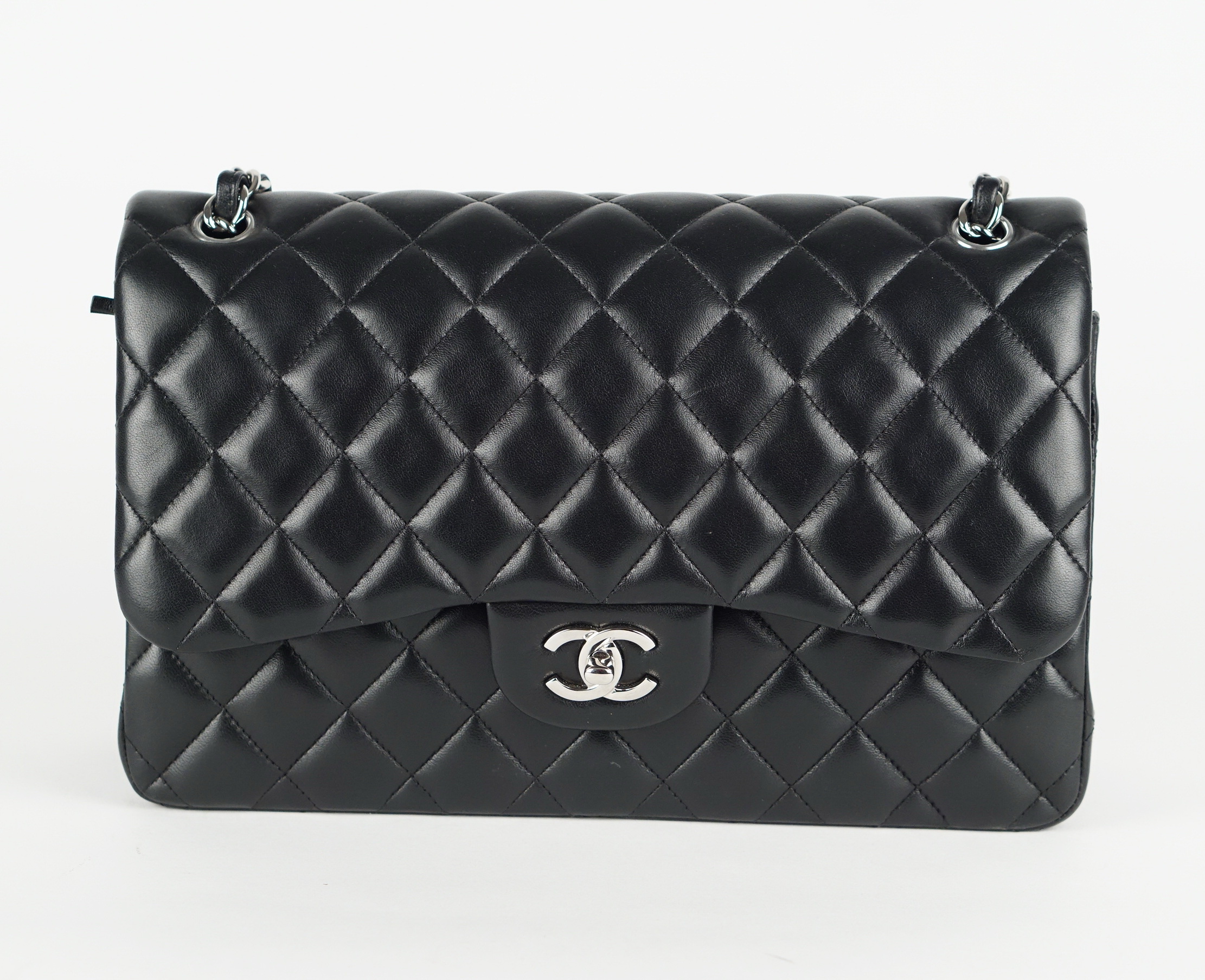 Chanel Black CC Classic Double Flap Jumbo Bag – The Closet