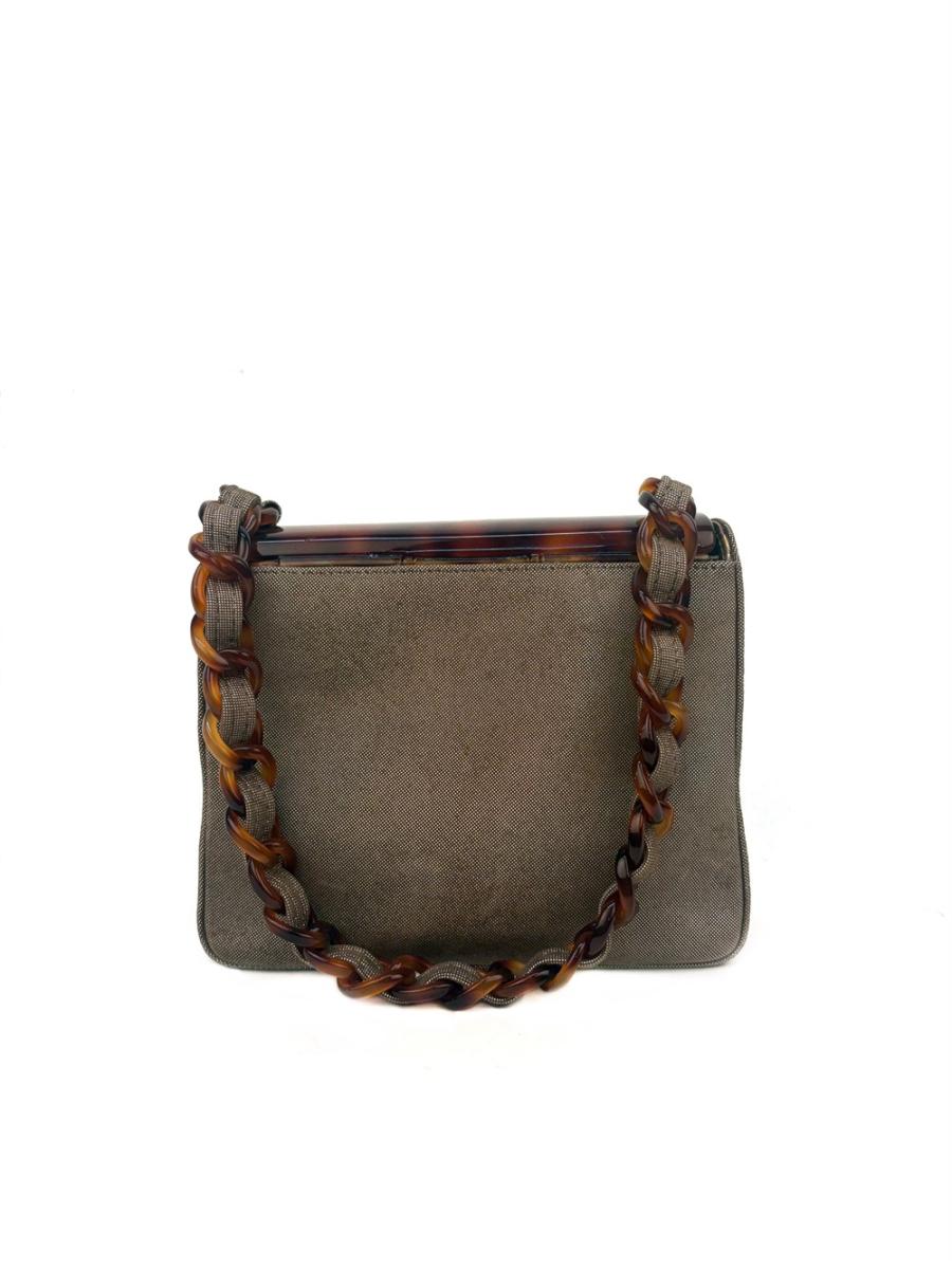 UMHÄNGE- & SCHULTERTASCHEN - CHANEL TORTOISESHELL FLAP BAG