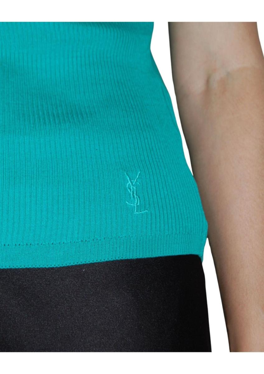 STRICKWAREN - YVES SAINT LAURENT VARIATION TANK TOP GRÜN