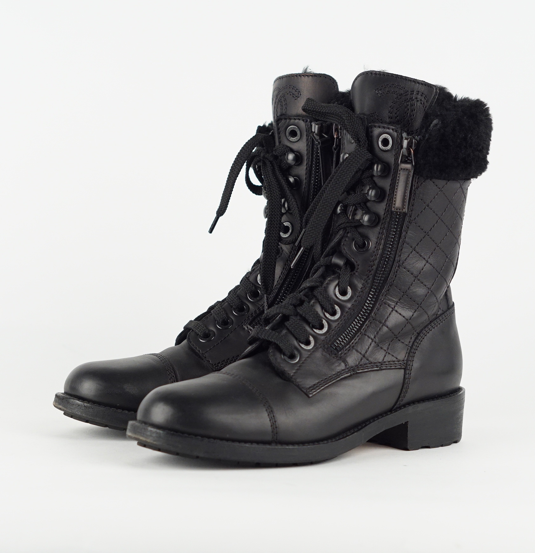 STIEFEL - CHANEL COMBAT SCHWARZ