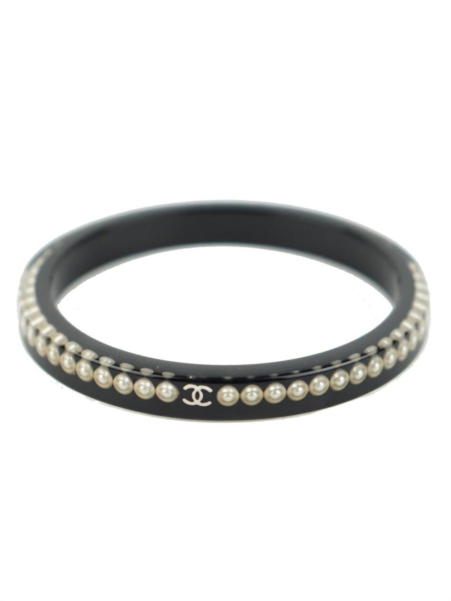 BRACELET - CHANEL VINTAGE CC LOGO PEARLS Ø 6,5cm