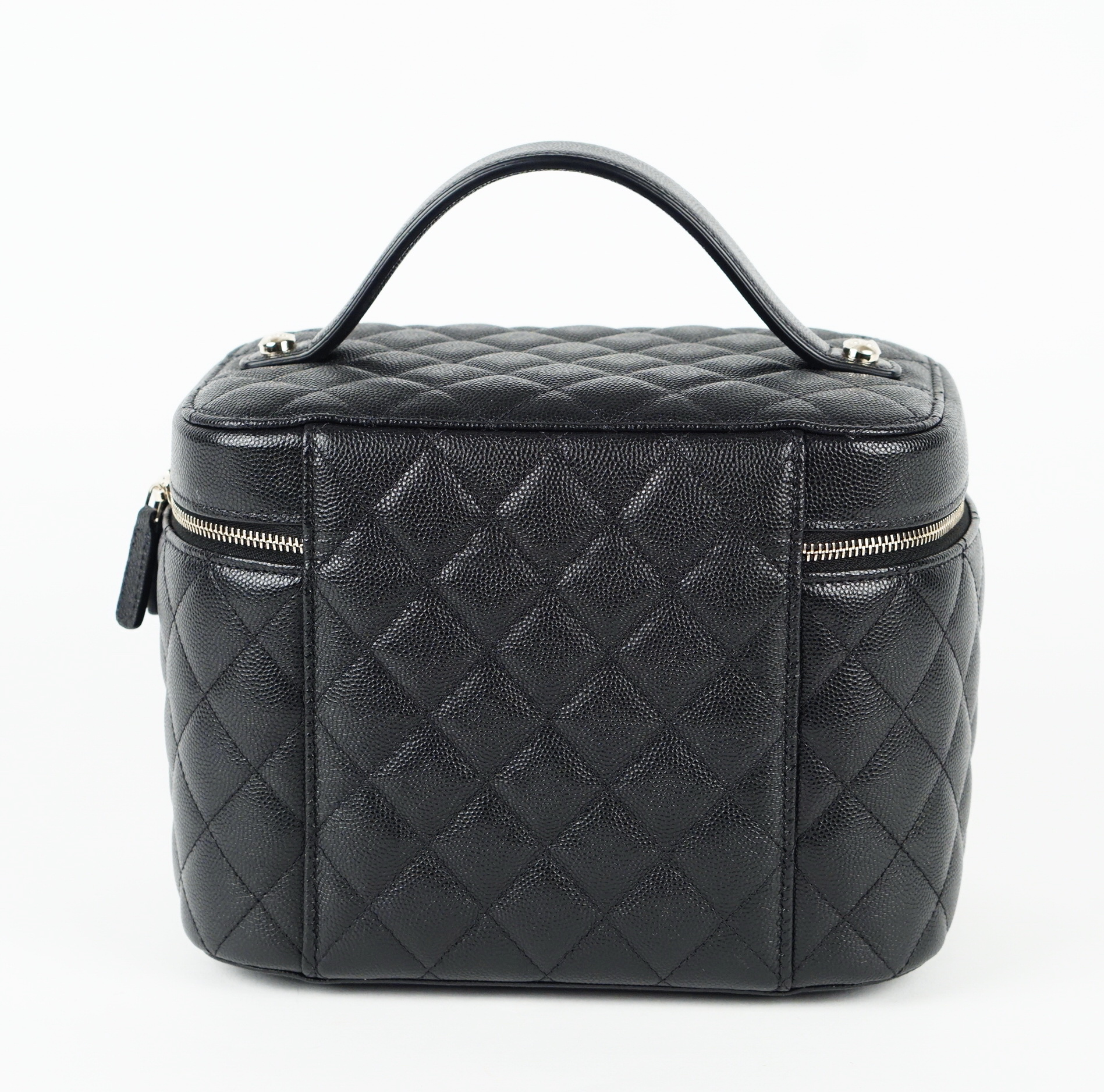 Chanel // Black Caviar Leather 22C Rectangle Quilted Mini Vanity Case Bag –  VSP Consignment