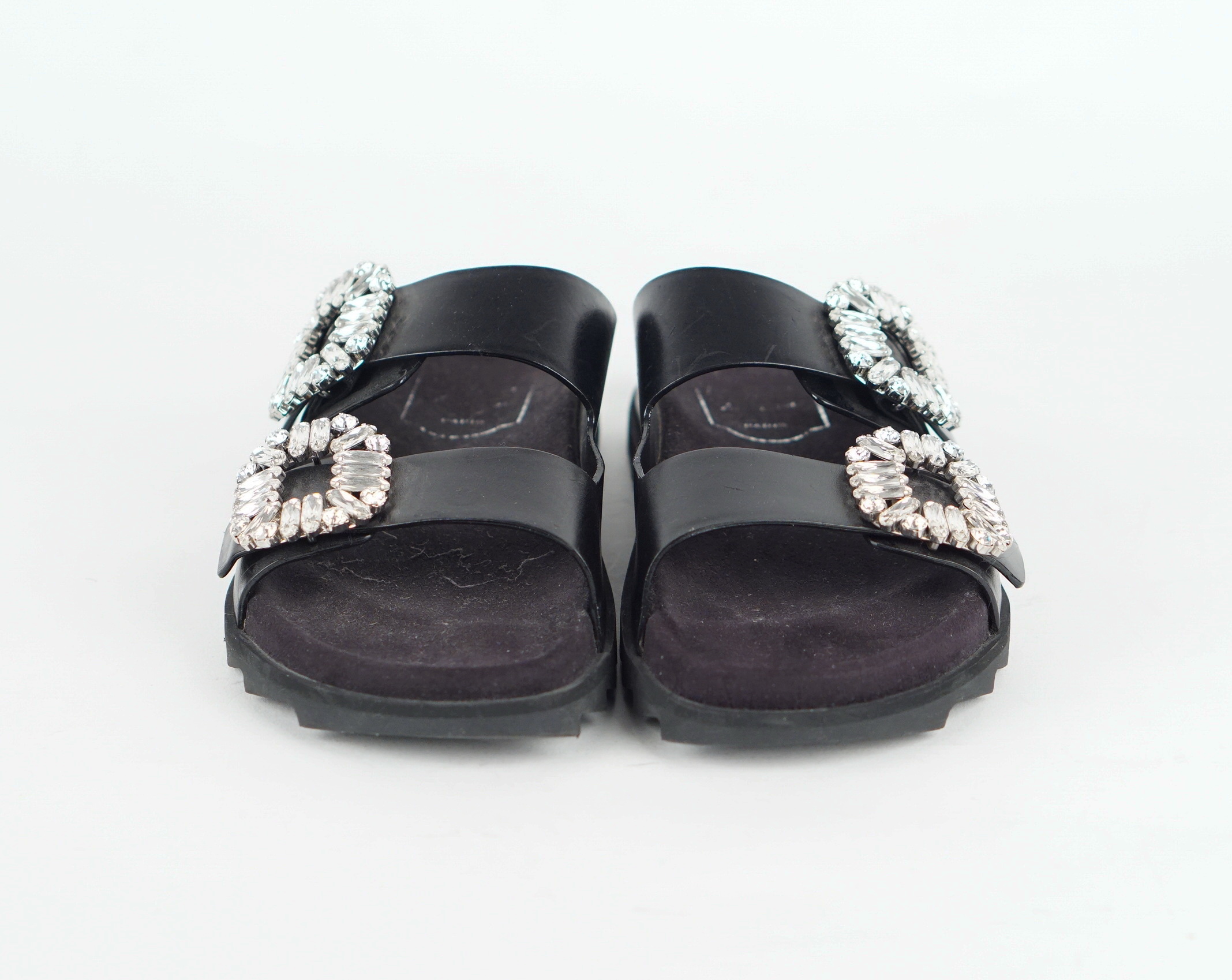 SANDALEN - ROGER VIVIER SLIDY VIV MIT STRASS  