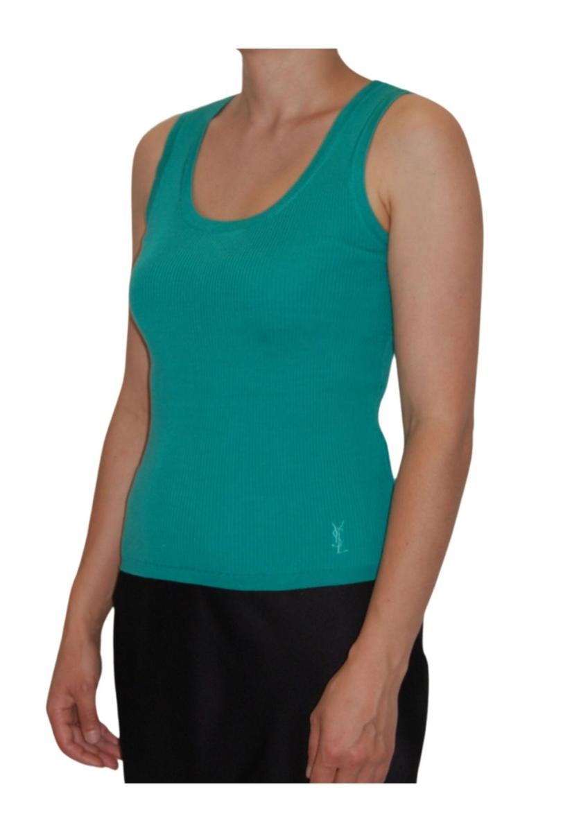 STRICKWAREN - YVES SAINT LAURENT VARIATION TANK TOP GRÜN