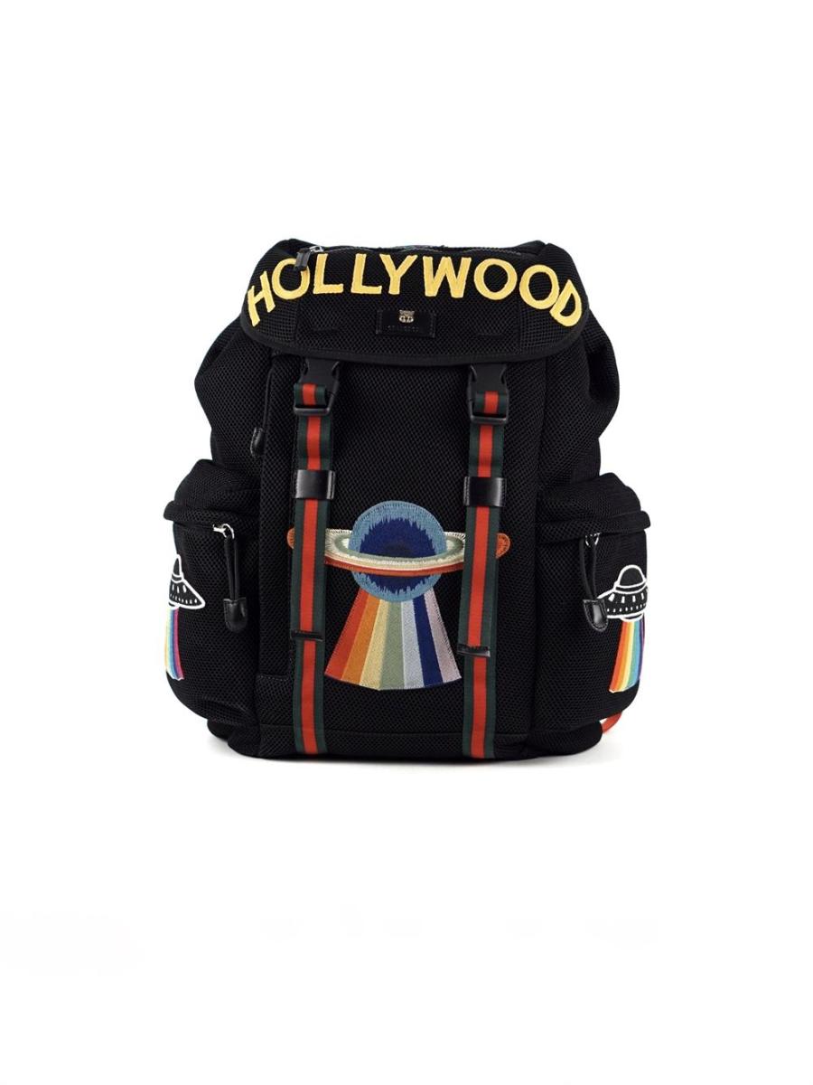 RUCKSACK - GUCCI MESH EMBROIDERY HOLLYWOOD