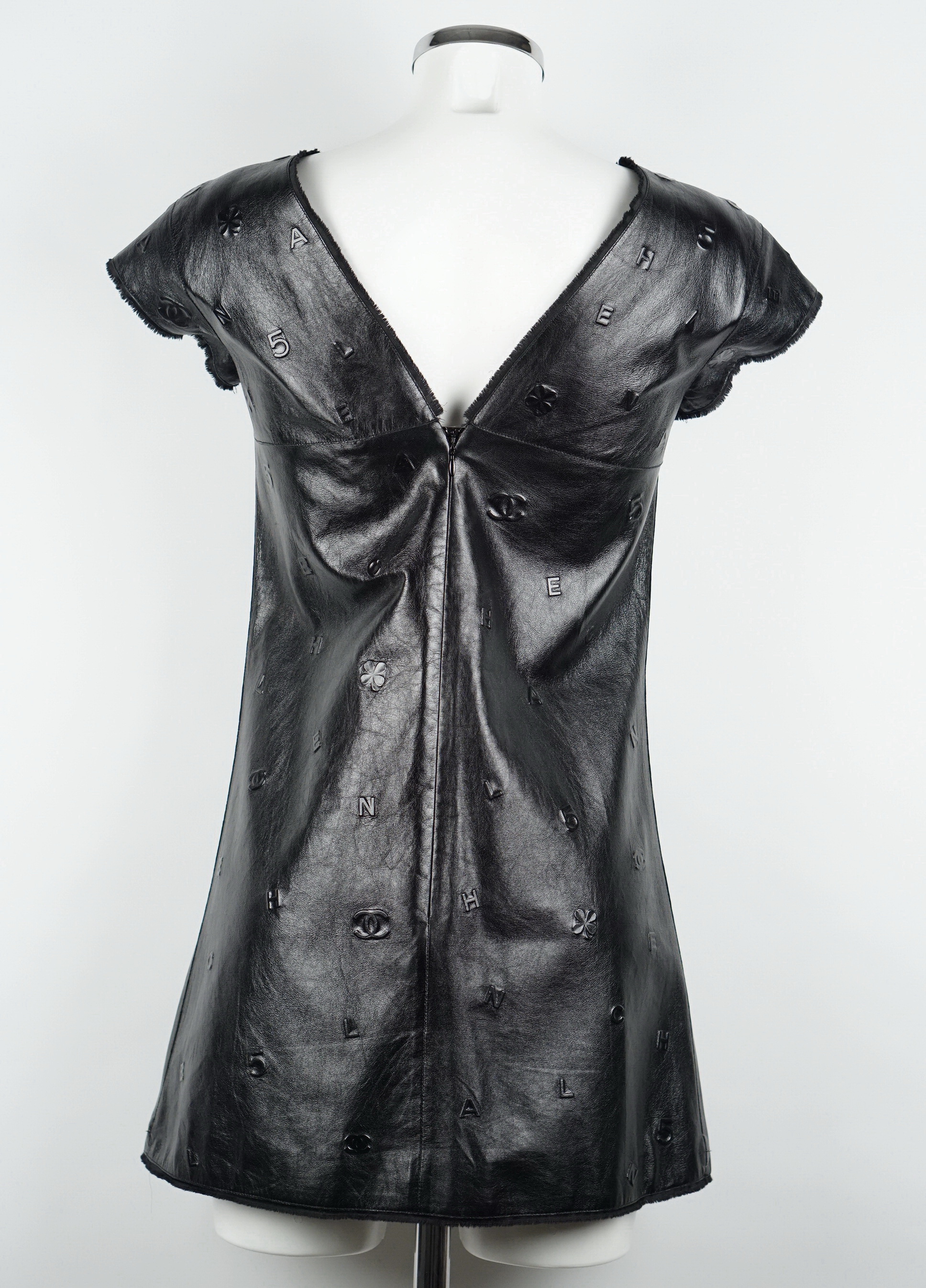 KLEID - LEDER SCHWARZ