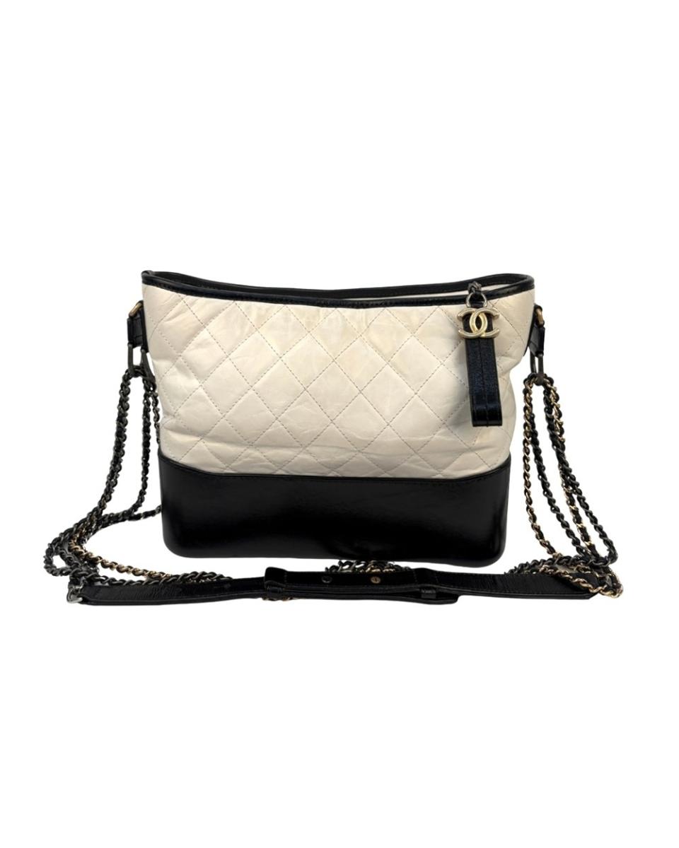 UMHÄNGE- & SCHULTERTASCHEN - CHANEL GABRIELLE HOBO BAG SCHWARZ WEISS