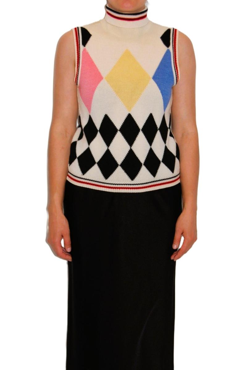STRICKWAREN - GIANNI VERSACE STRICK WESTE GEMUSTERT