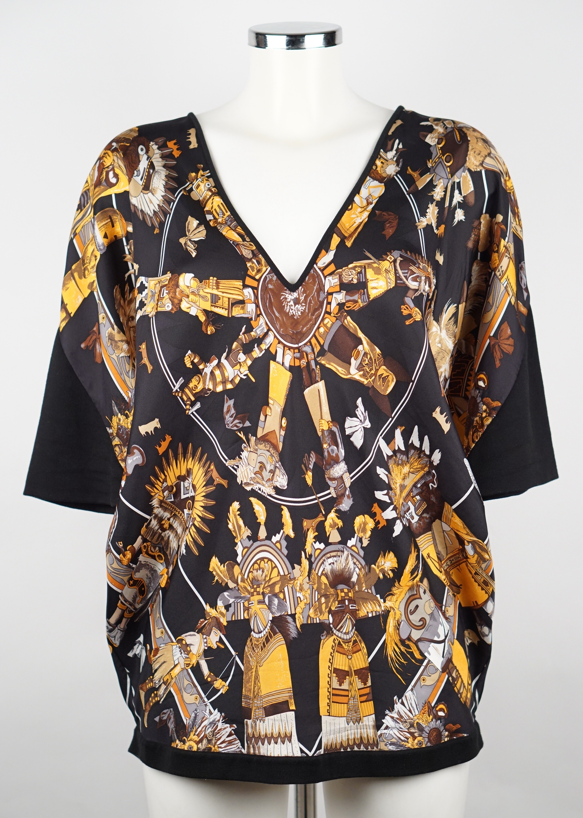 SHIRT - SEIDE GEMUSTERT