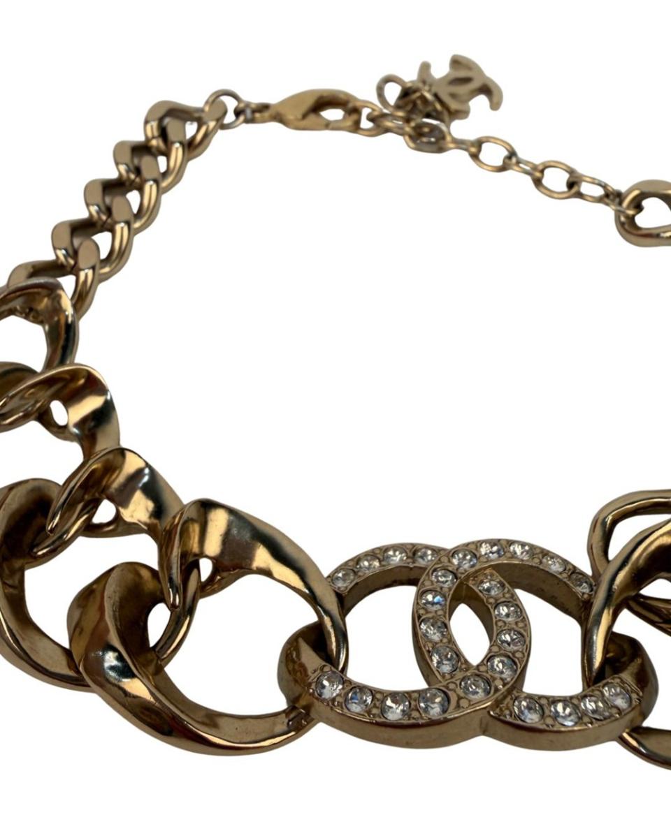 HALSKETTEN - CHANEL CC CHOKER KETTE GOLD