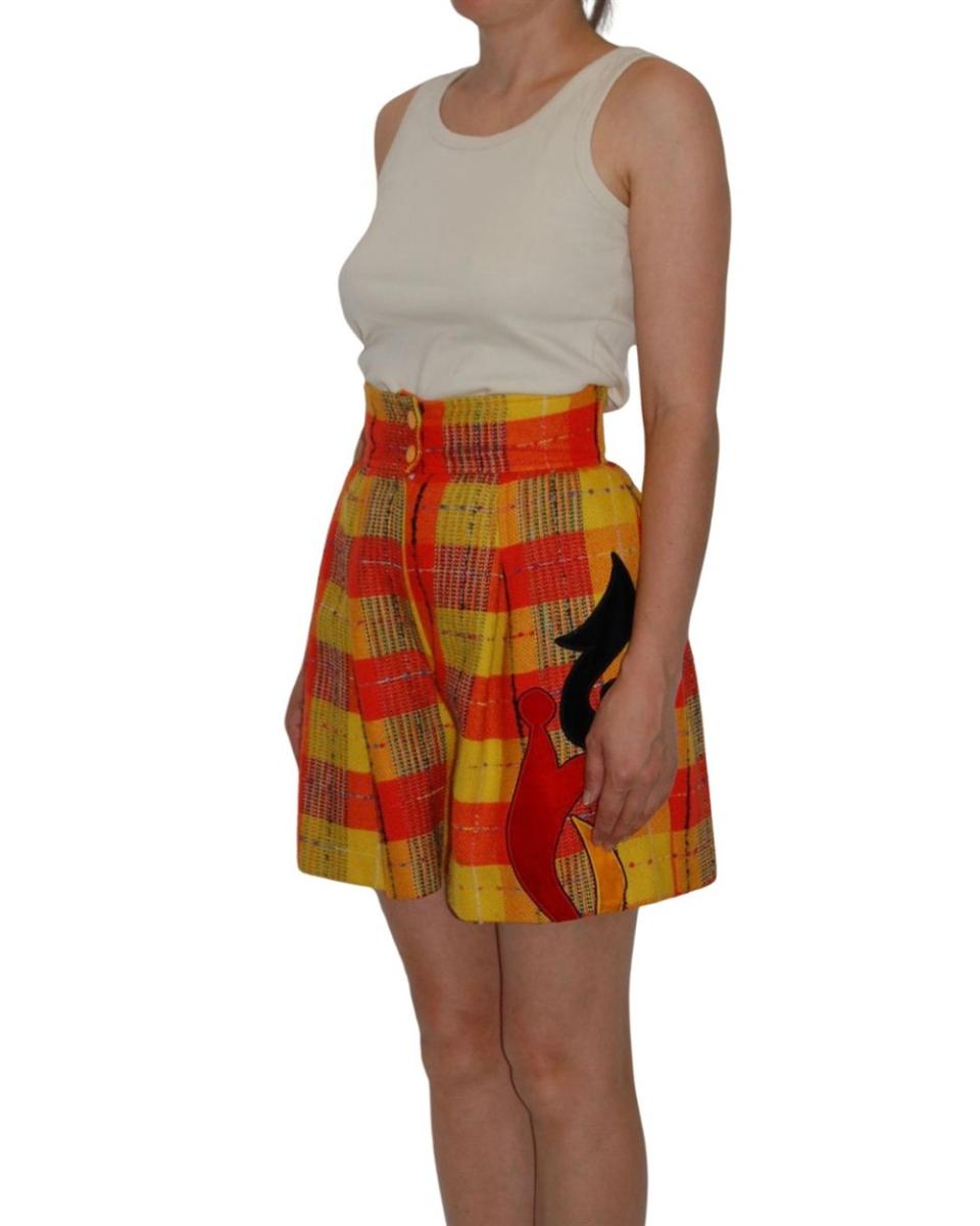 SHORTS - CHRISTIAN LACROIX KARIERTE HIGH WAIST SHORTS