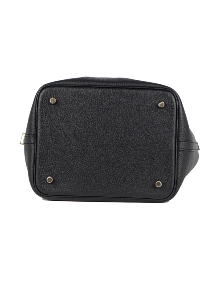TOTE BAG - HERMÈS PICOTIN LOCK 22 BLACK EPSOM GHW 2022