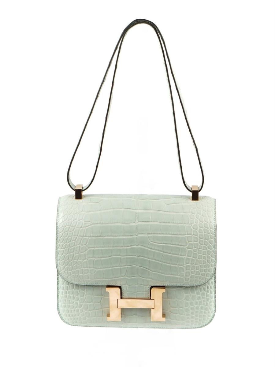 UMHÄNGETASCHE - HERMES CONSTANCE 24 VERT D' EAU MATTE ALLIGATOR RHW, 2017