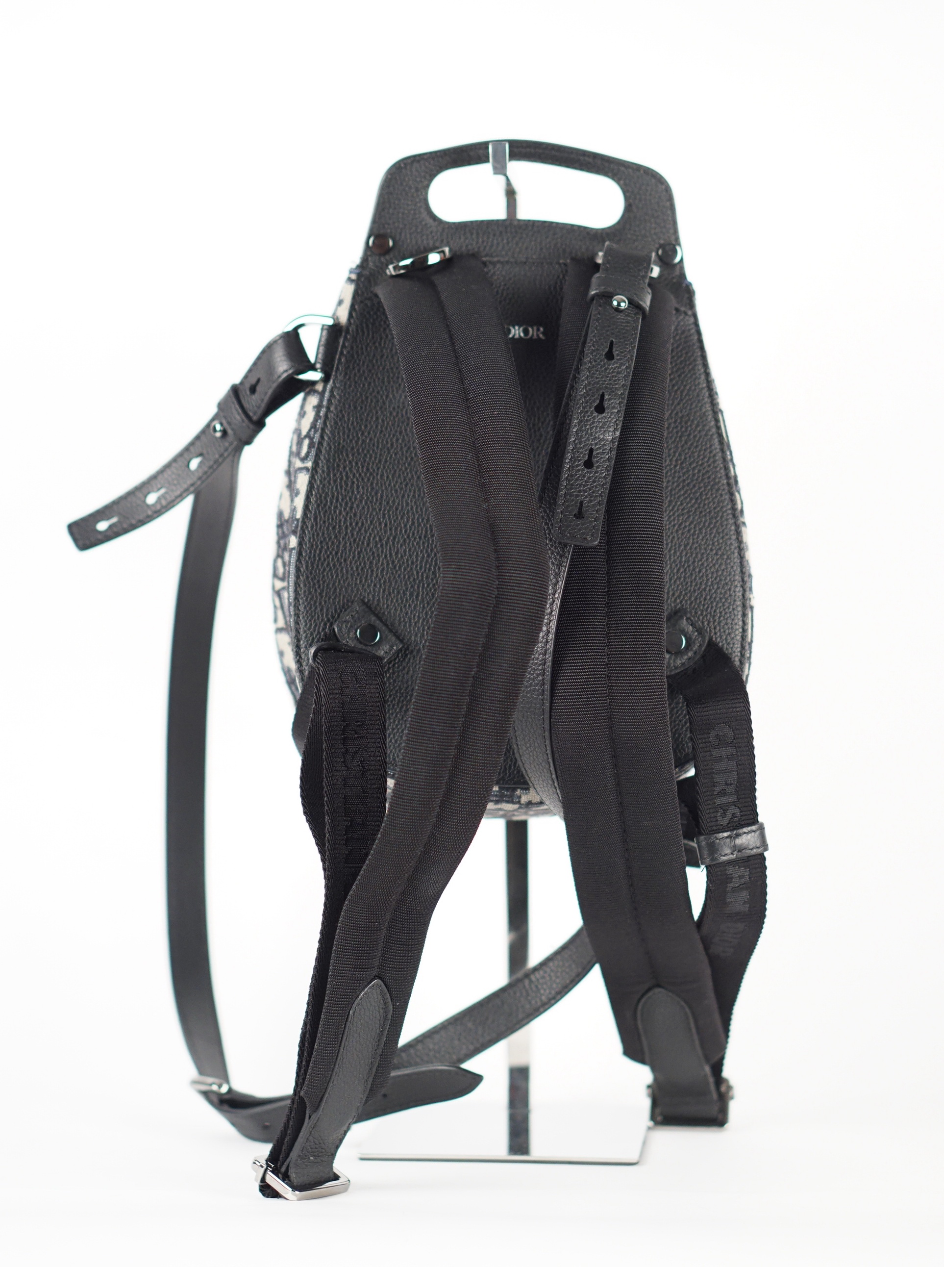 Christian Dior Oblique Jacquard Saddle Backpack