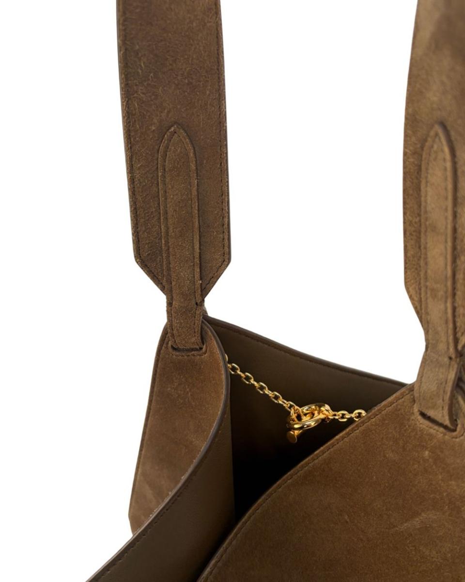 TOTE BAGS - KHAITE LOTUS SMALL TOTE MUD SUEDE