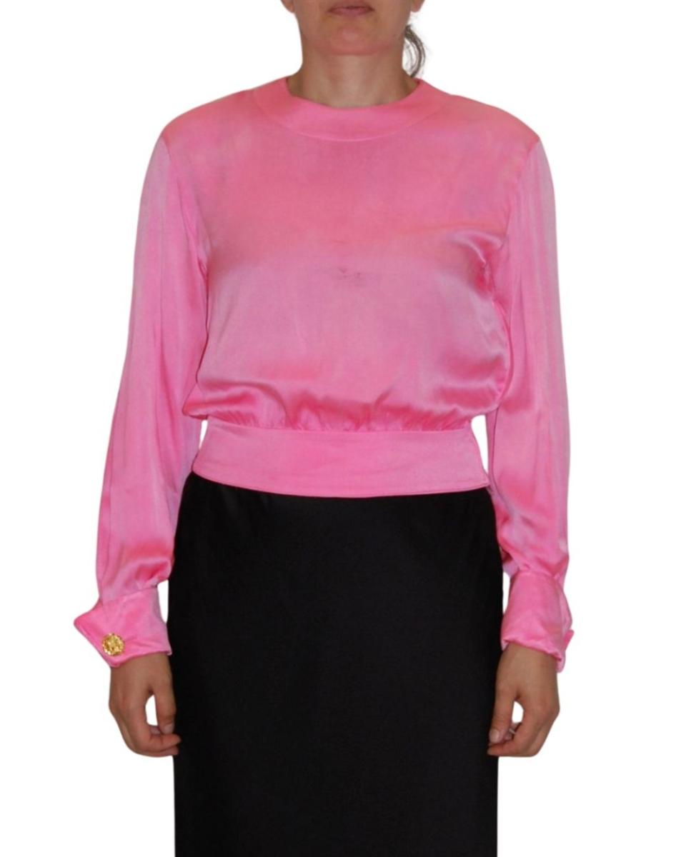 BLUSEN - CHRISTIAN LACROIX SEIDENBLUSE PINK