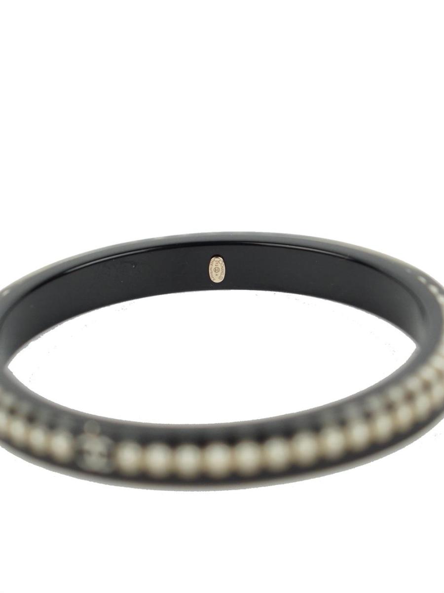 BRACELET - CHANEL VINTAGE CC LOGO PEARLS Ø 6,5cm