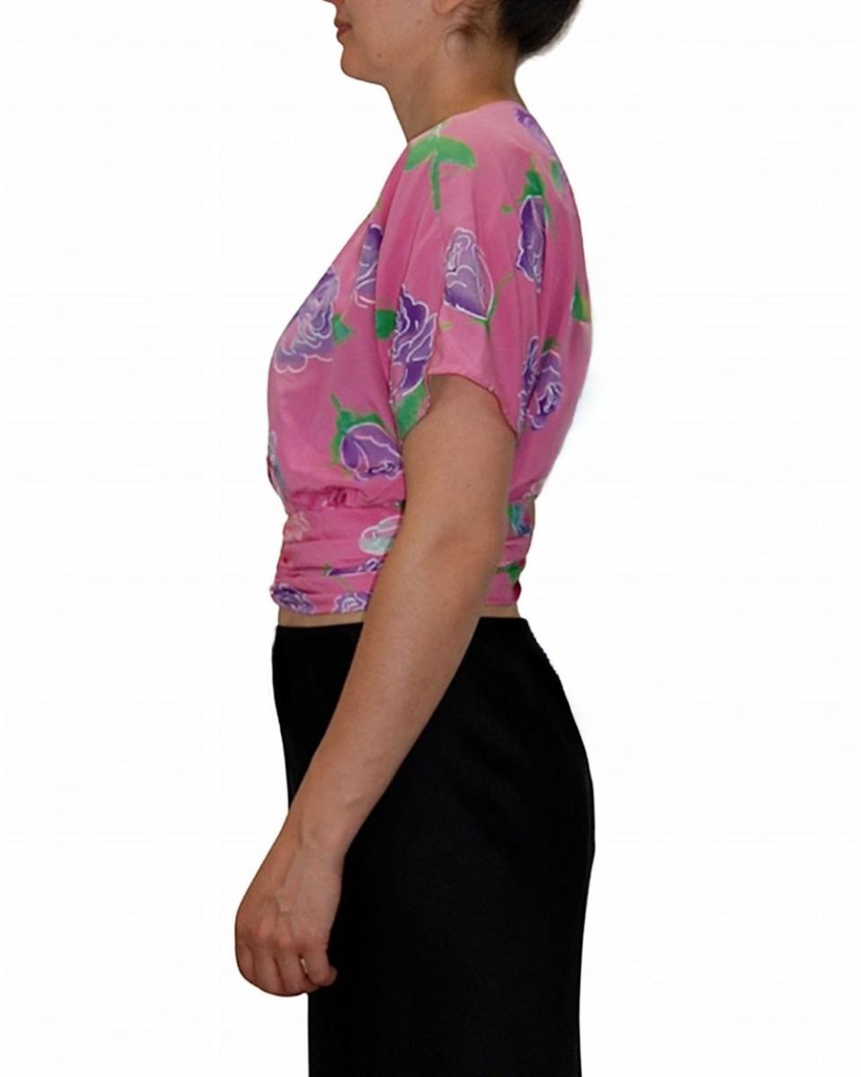 BLUSEN - UNGARO PARALLELE SEIDENBLUSE ROSENPRINT PINK