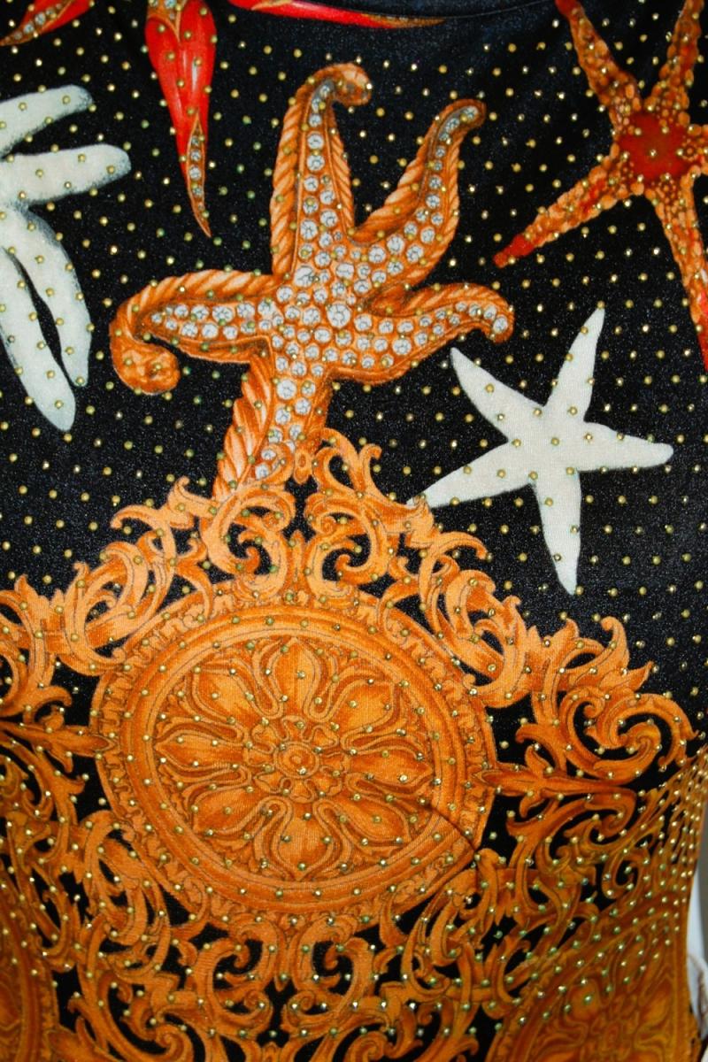 SHIRTS - VERSACE BAROQUE MARINE PRINT BODY SUIT
