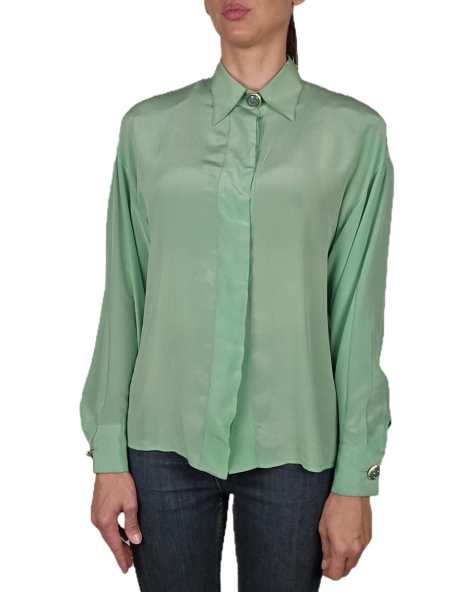 BLOUSES - GIANNI VERSACE SILK BLOUSE GREEN