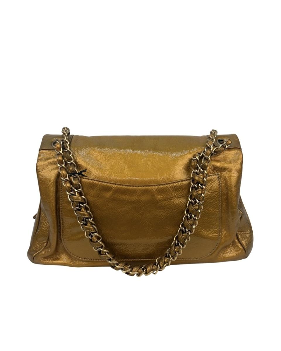 CROSSBODY & SHOULDERBAGS - CHANEL LUXE LIGNE FLAP BAG GOLD