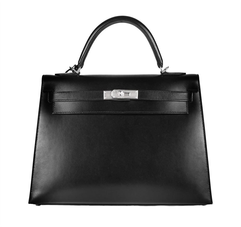 HENKELTASCHE - HERMÈS KELLY 32 SELLIER SCHWARZ
