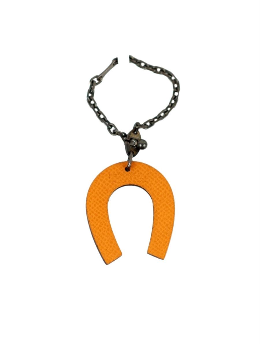 CHARM - HERMÈS EPSOM LUCKY HORSESHOE IN LEATHER AND SILVER 925