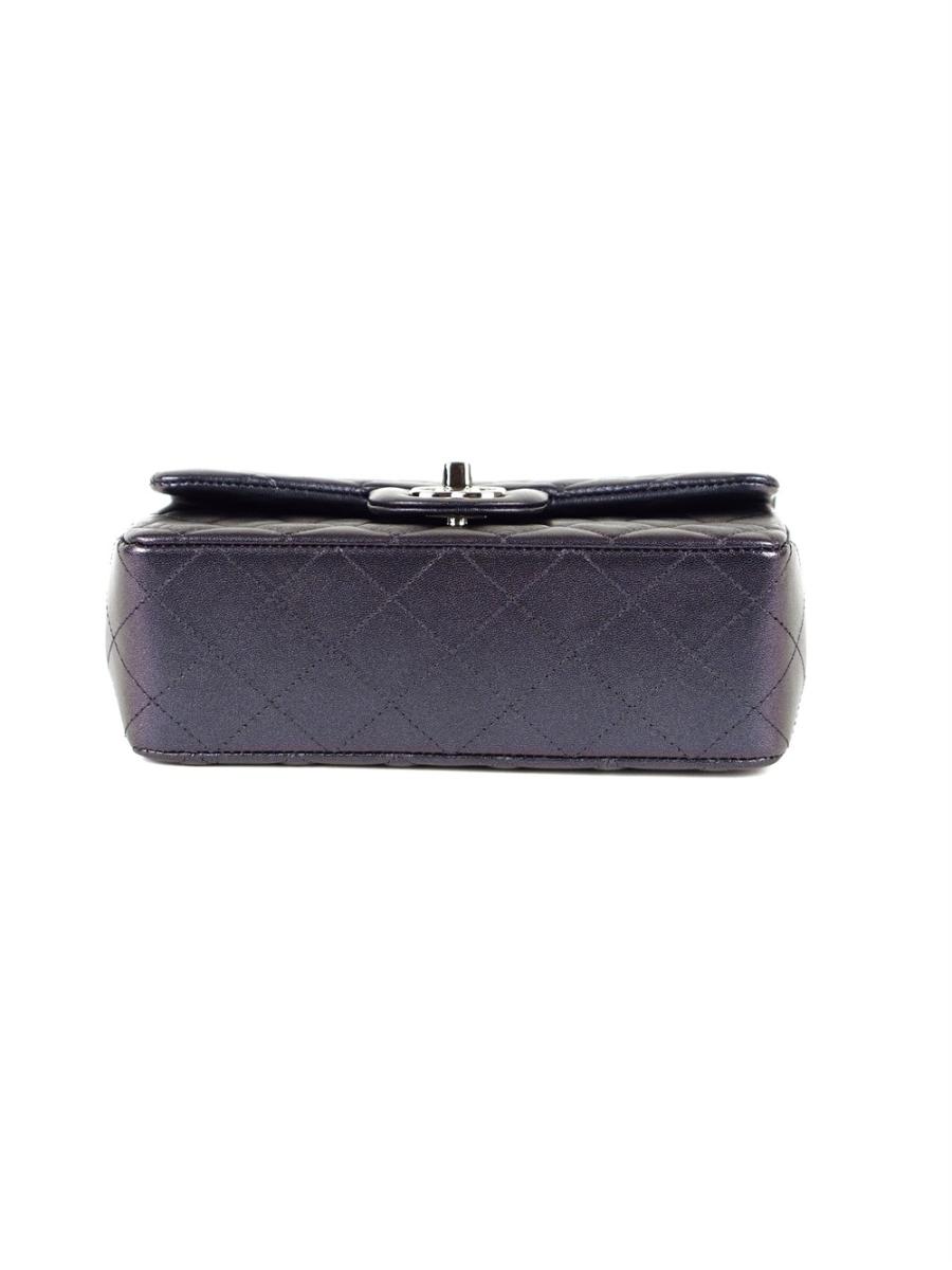 UMHÄNGETASCHE - CHANEL CLASSIC MINI RECTANGLE FLAP IRIDESCENT BLACK
