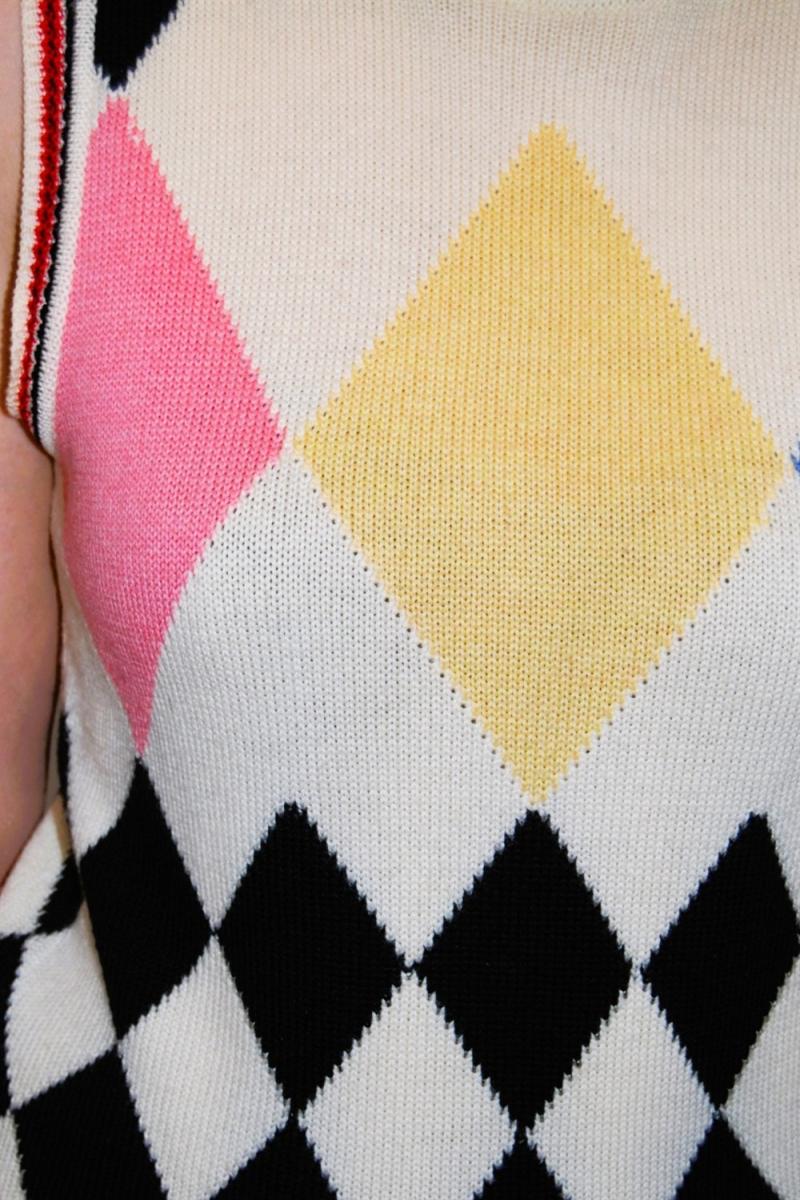 STRICKWAREN - GIANNI VERSACE STRICK WESTE GEMUSTERT