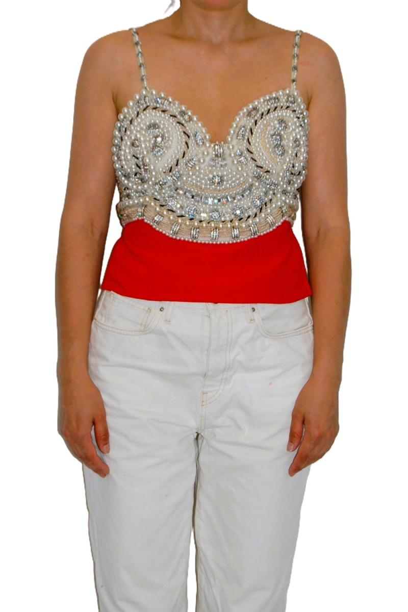 SHIRTS - GIANNI VERSACE BESETZTES CORSET TOP