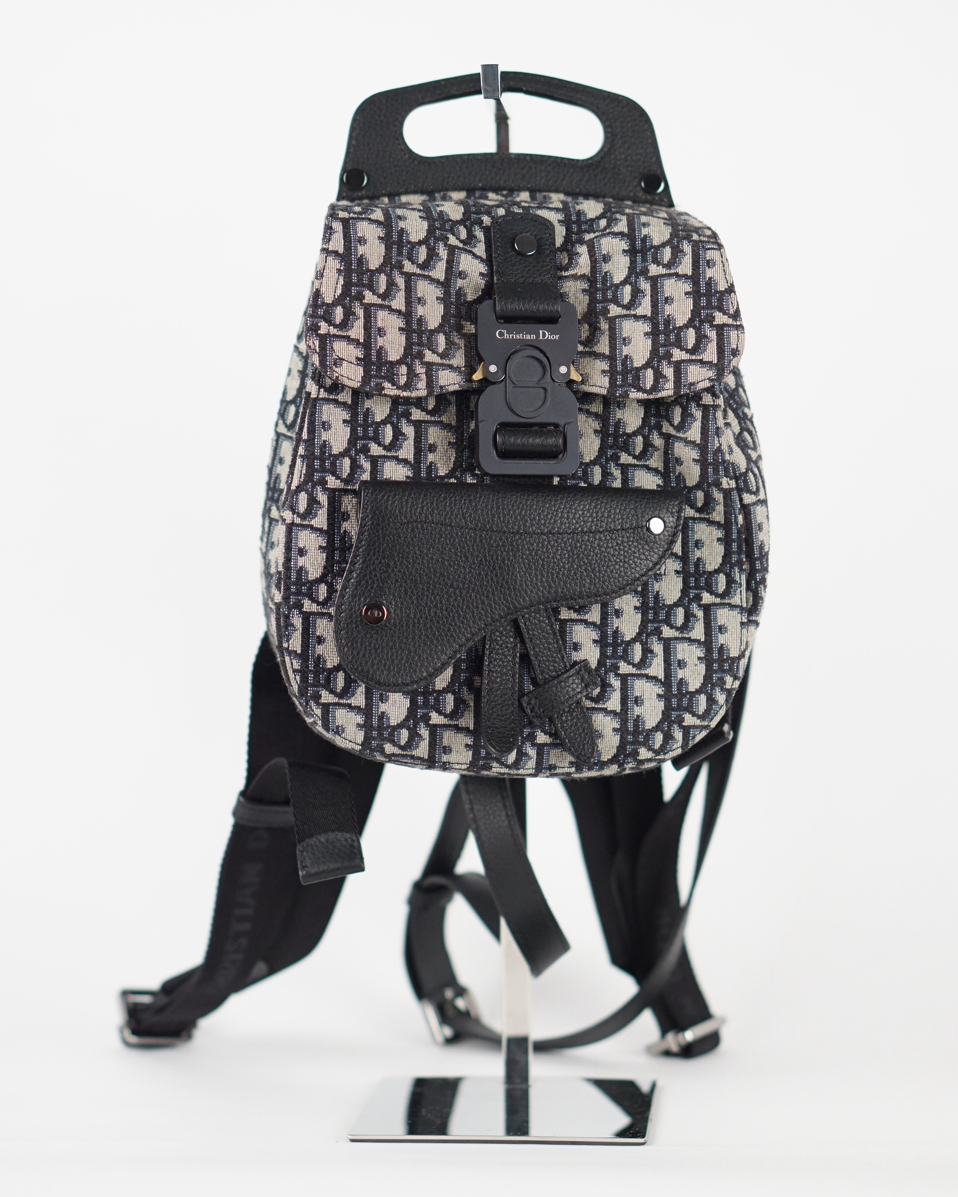 RUCKSACK - CHRISTIAN DIOR OBLIQUE JAQUARD SADDLE BACKPACK 