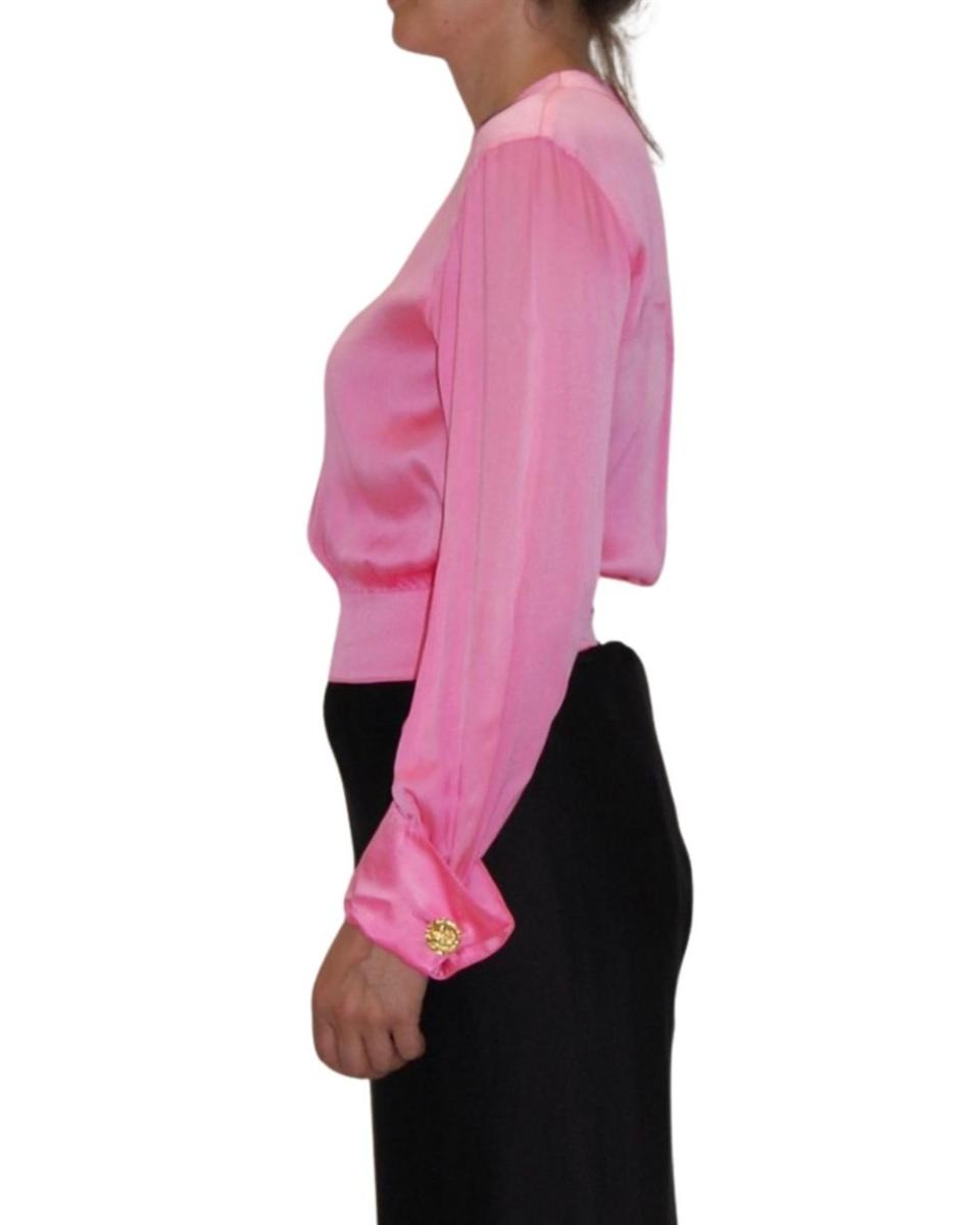 BLUSEN - CHRISTIAN LACROIX SEIDENBLUSE PINK