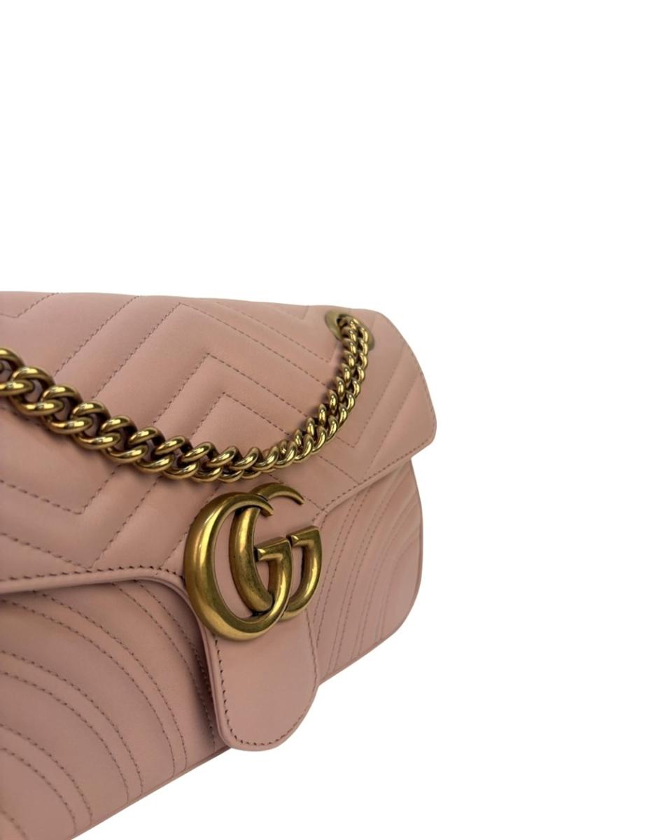 CROSSBODY & SHOULDERBAGS - GUCCI GG MARMONT MEDIUM PINK