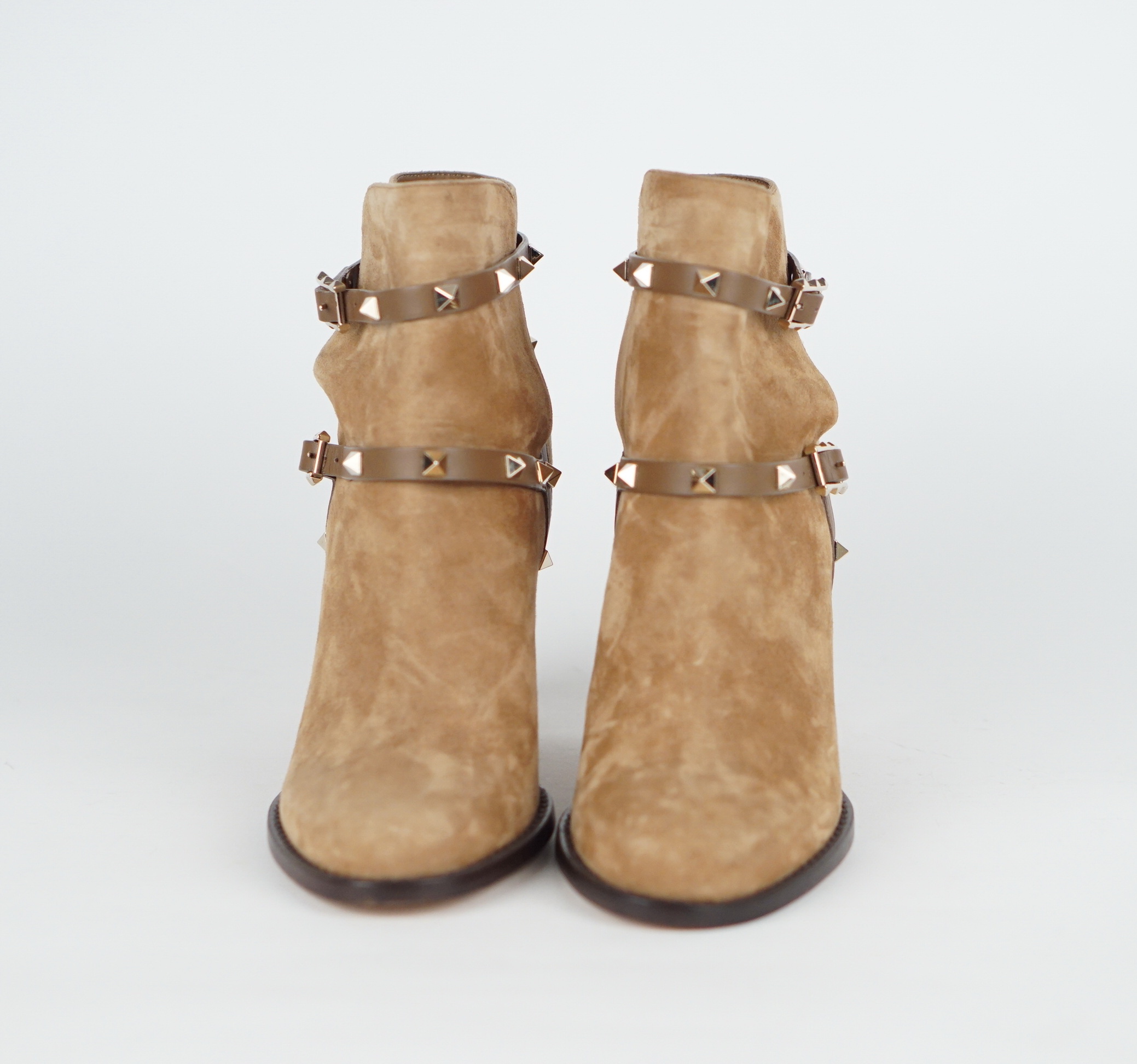 Rockstud Suede Ankle Boots 