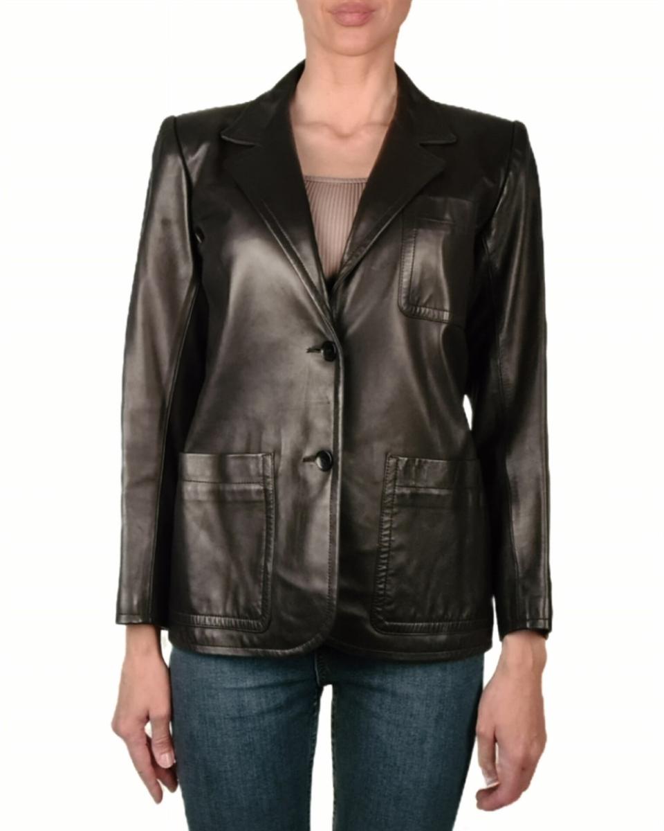 BLAZER - SAINT LAURENT LEDER BLAZER