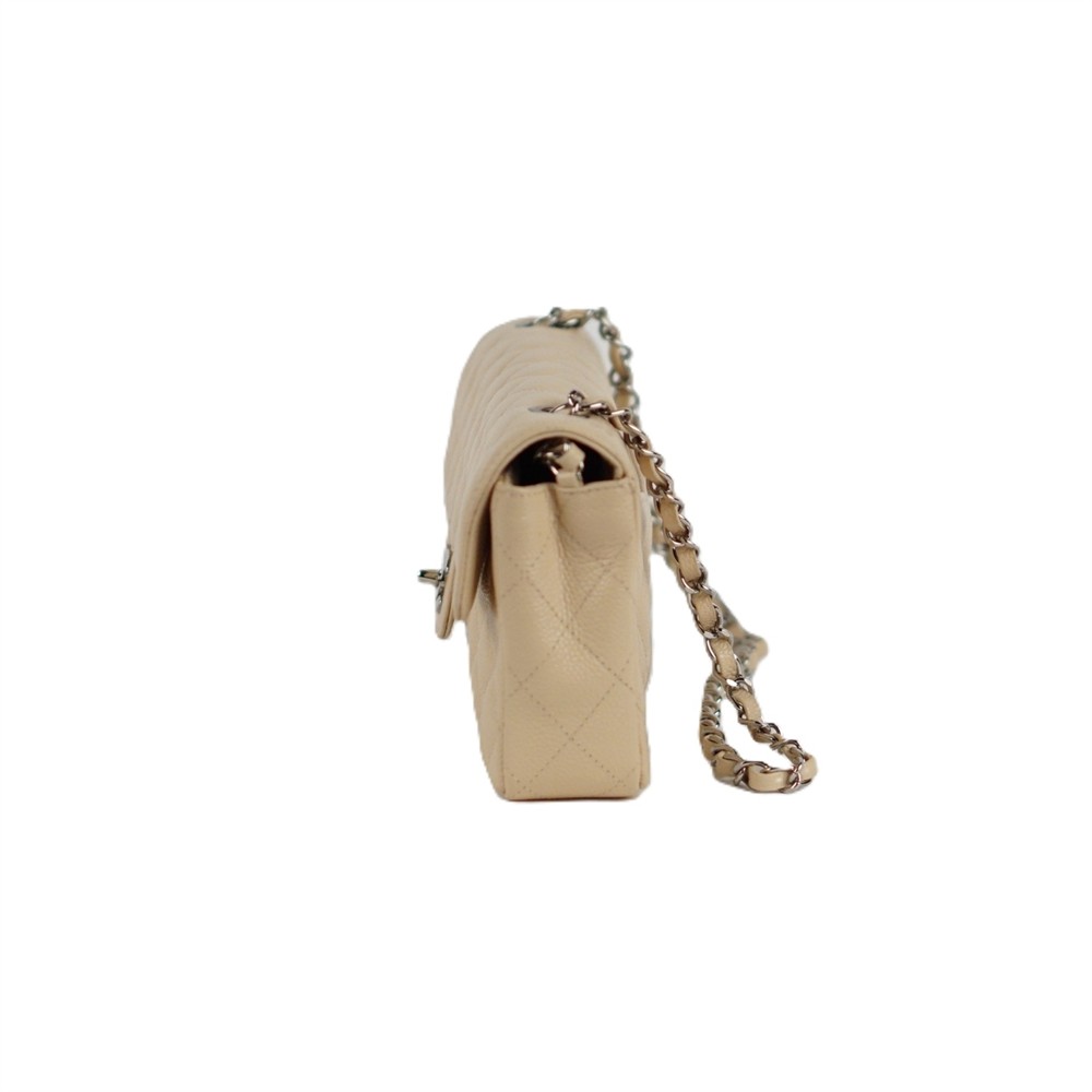 SCHULTERTASCHE - CHANEL BAGUETTE CAVIAR BEIGE