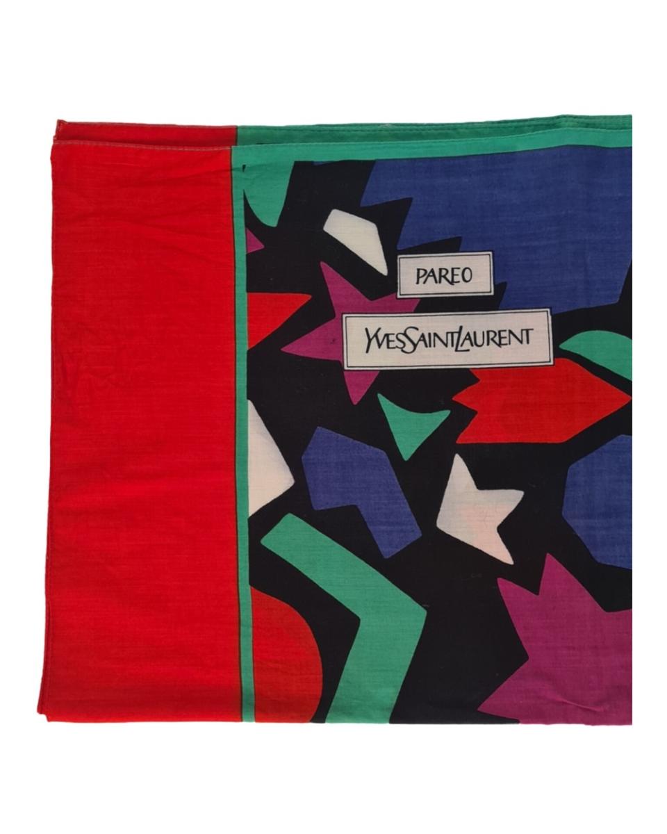 TÜCHER & SCHALS - YVES SAINT LAURENT GEOMETRIC PAREO TUCH