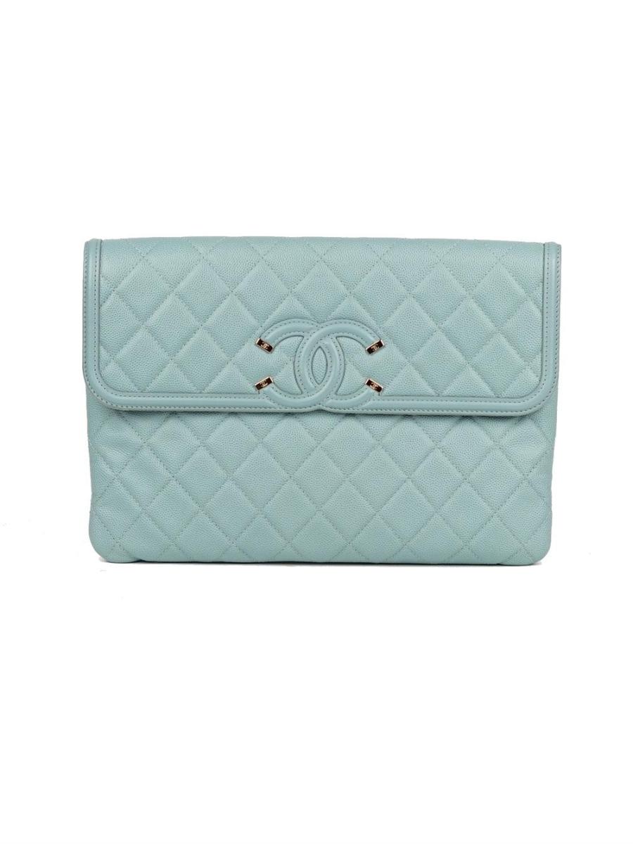 CLUTCH - CHANEL CC FILIGREE MATELASSE MINT