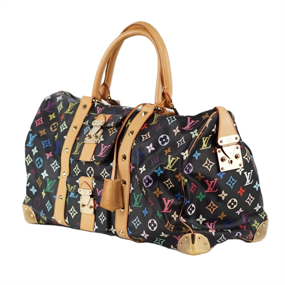 REISETASCHE - LOUIS VUITTON KEEPALL 45 MONOGRAM MULTICOLORE SCHWARZ