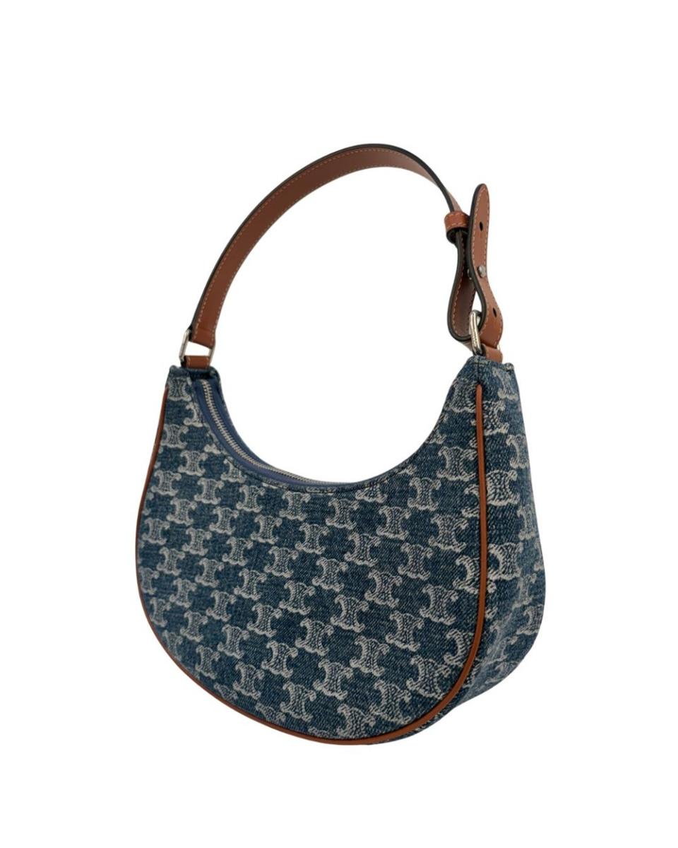 UMHÄNGE- & SCHULTERTASCHEN - CELINE AVA DENIM & LEATHER HOBO BAG