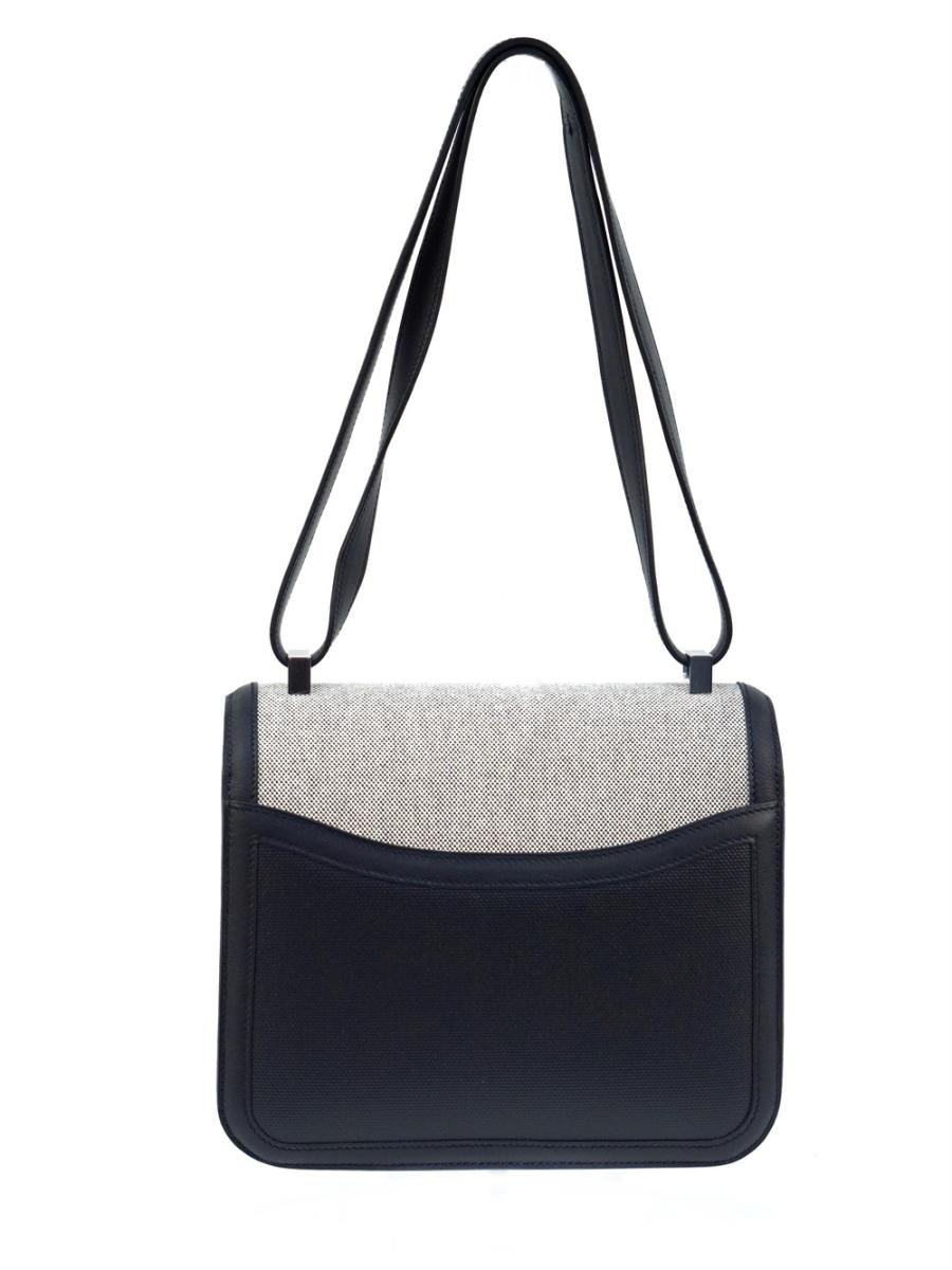 UMHÄNGETASCHE - HERMÈS CONSTANCE 24 SWIFT TOILE NOIR PALLADIUM, 2018
