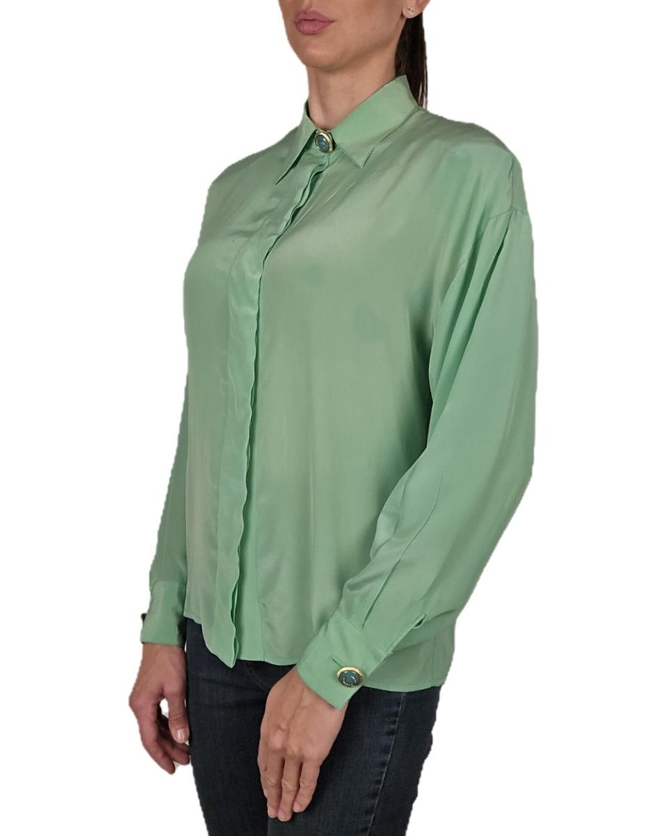BLOUSES - GIANNI VERSACE SILK BLOUSE GREEN