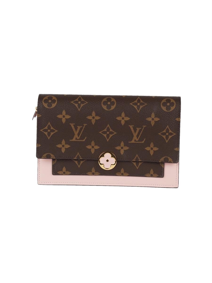 UMHÄNGETASCHE - LOUIS VUITTON FLORE WALLET ON CHAIN ROSA