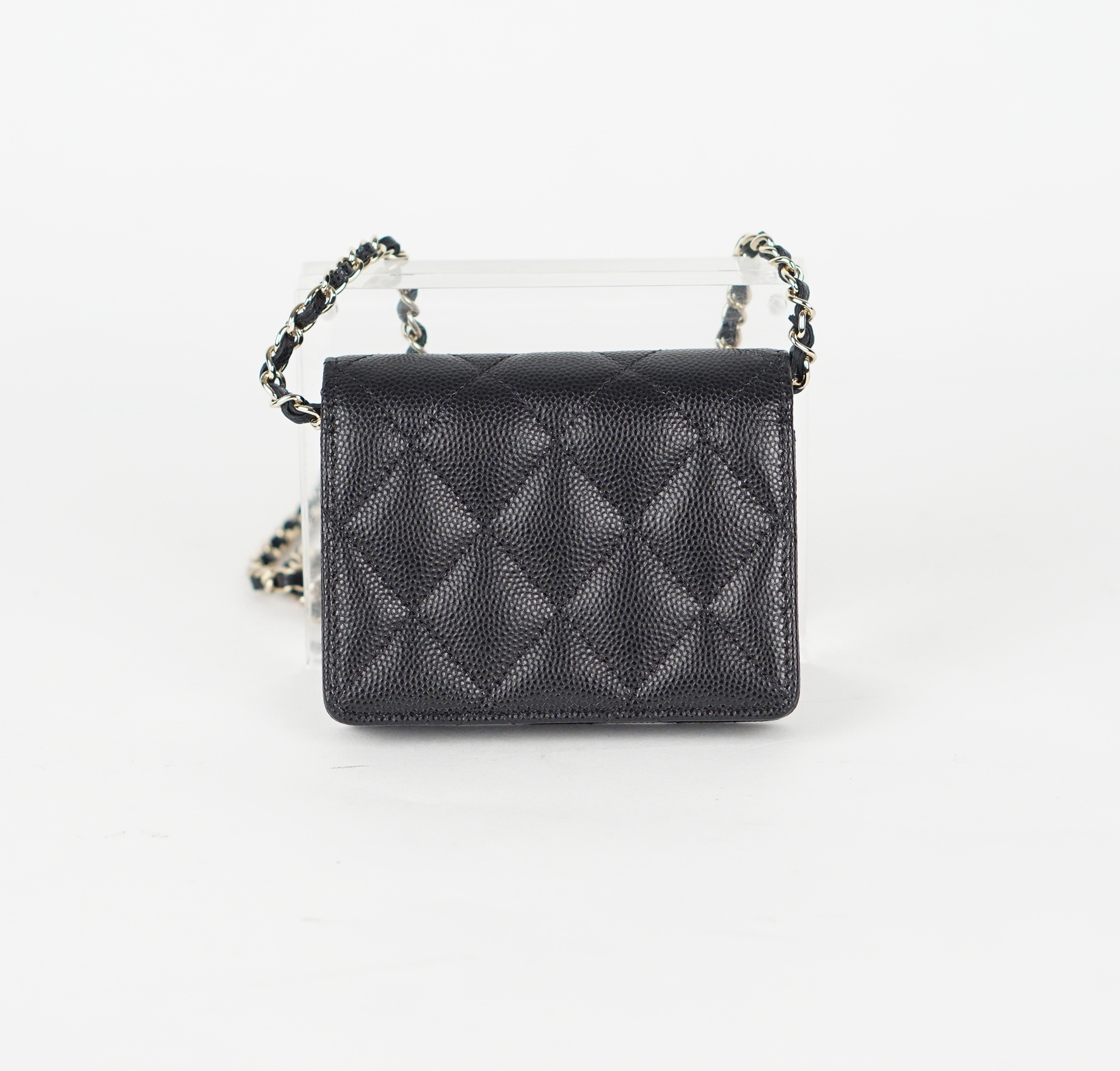 UMHÄNGETASCHE - CHANEL CLASSIC FLAP MINI CARD HOLDER WITH CHAIN