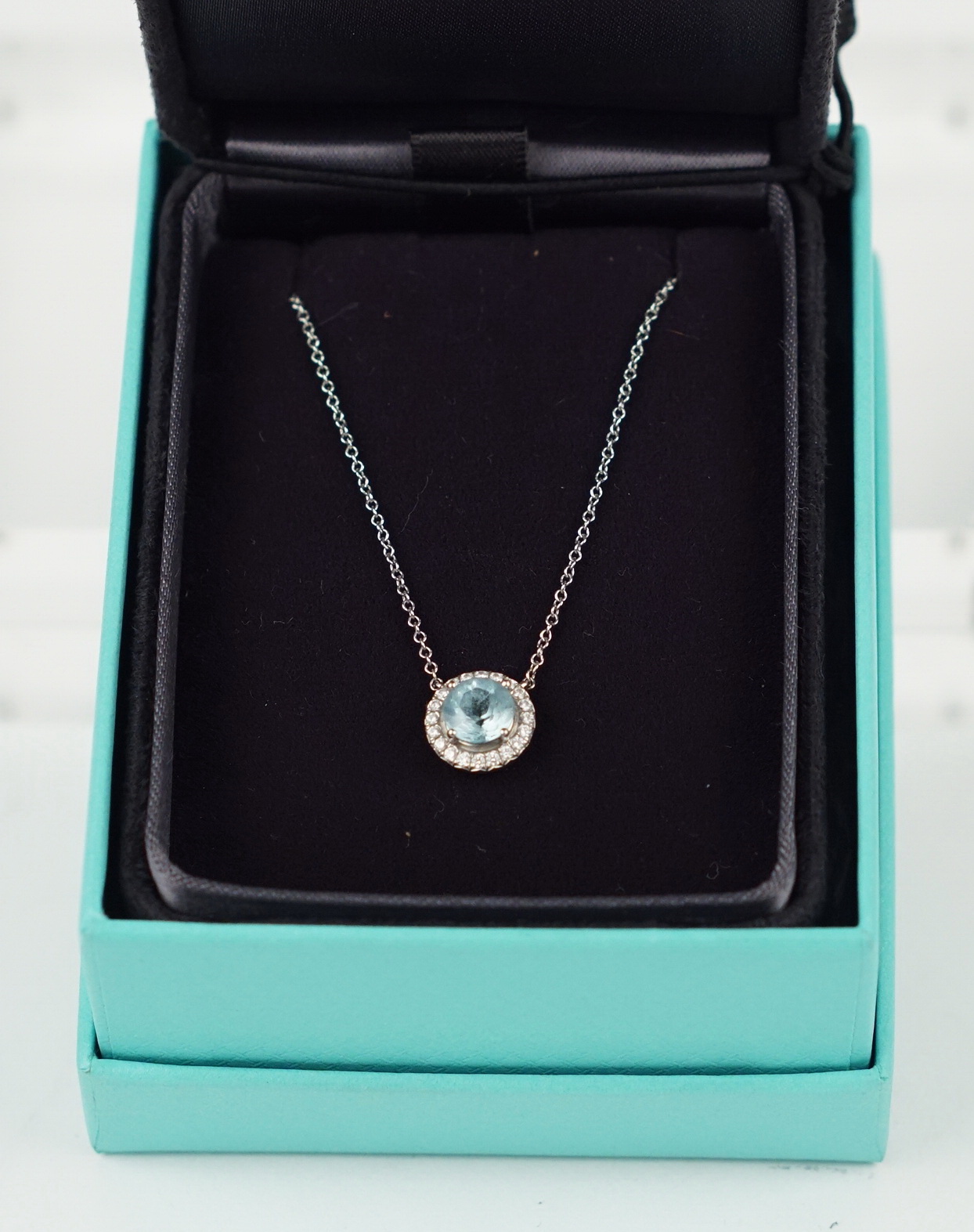 HALSKETTE - SOLESTE AQUAMARINE PLATINUM 