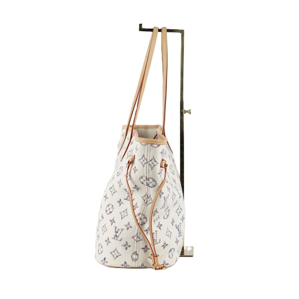 SHOPPER - LOUIS VUITTON NEVERFULL MM JACQUARD MONOGRAM MULTICOLOR BEIGE