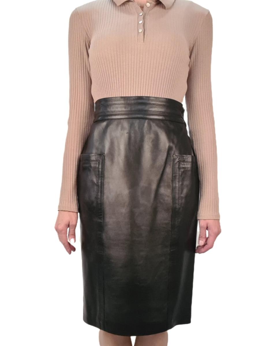 RÖCKE - SAINT LAURENT LEDER MINI ROCK